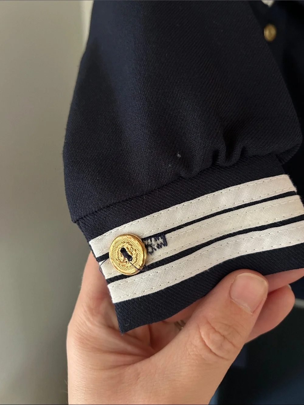 Vintage 1980s R-Gee Originals Navy Sailor Dress Size 3T